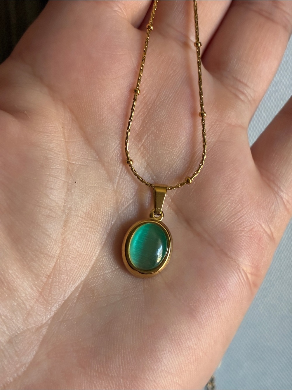 ❗️FIRM SALE❗️Gold Plated Opal Dainty Necklace